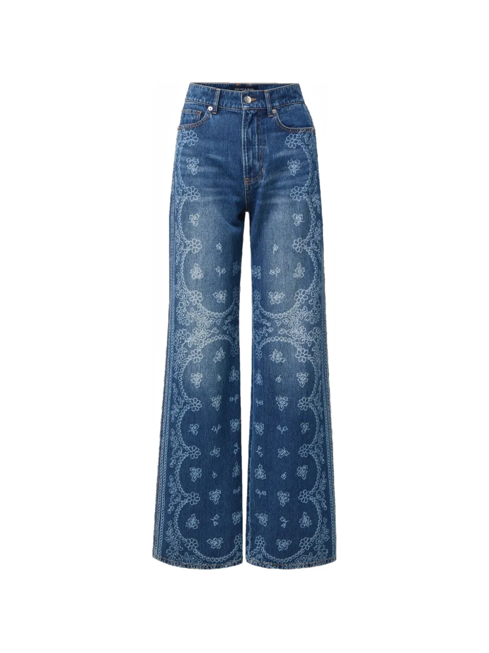 Veronica Beard Taylor laser-print jeans - Blu