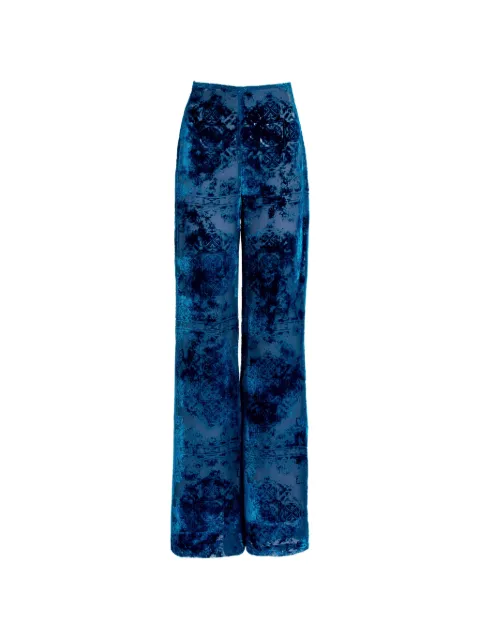 Silvia Tcherassi Como devoré-velvet trousers