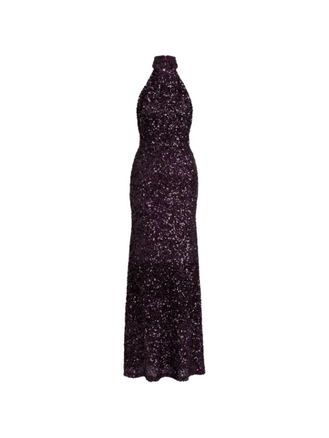 Silvia Tcherassi Dido sequin-embellished halterneck maxi dress