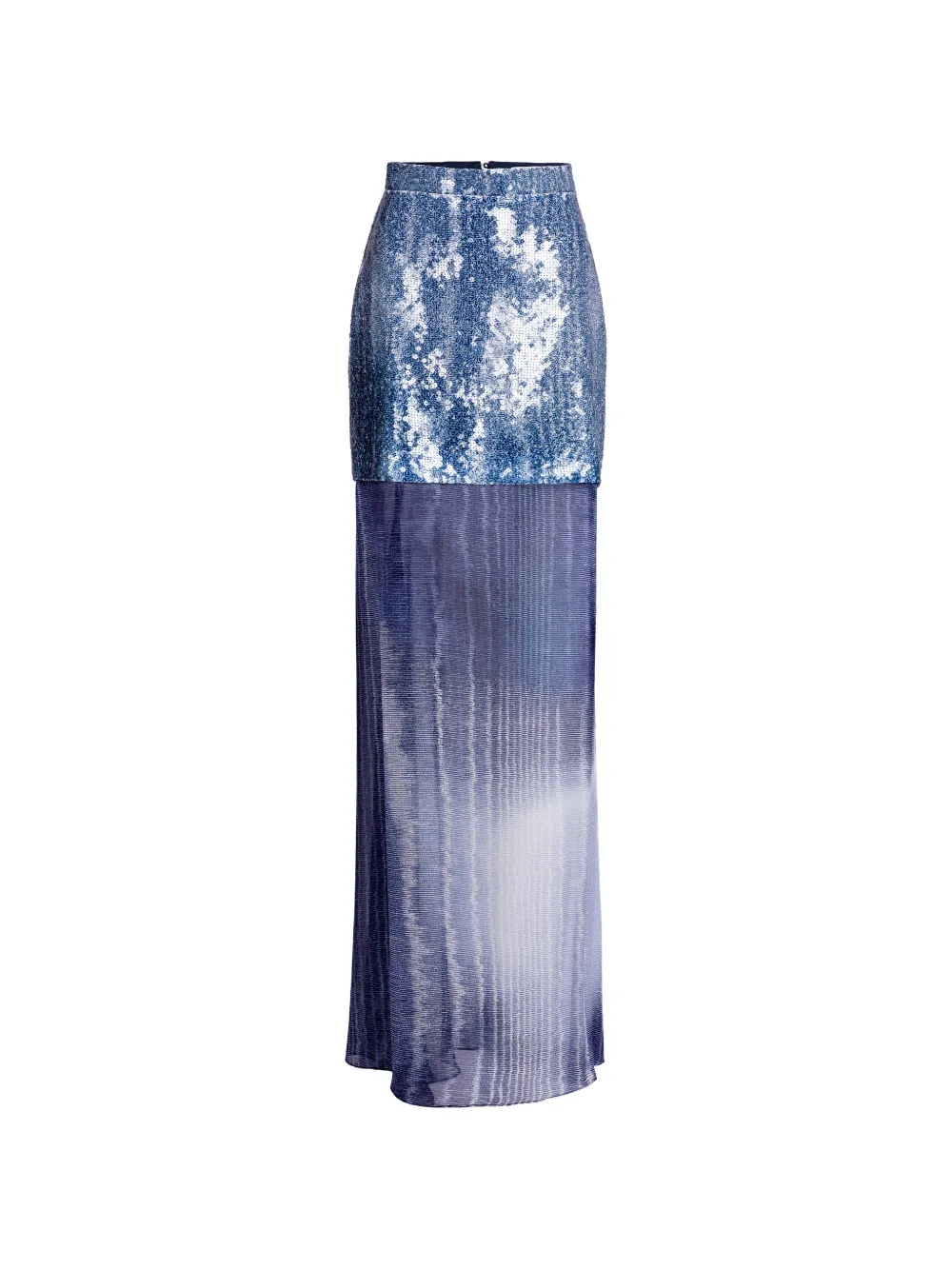 Silvia Tcherassi Amalia sequin-embellished moiré maxi skirt - Blu