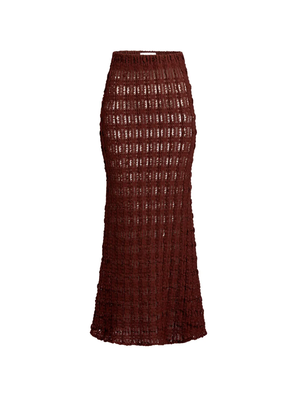 Silvia Tcherassi Ciji Textured-knit Maxi Skirt In 브라운