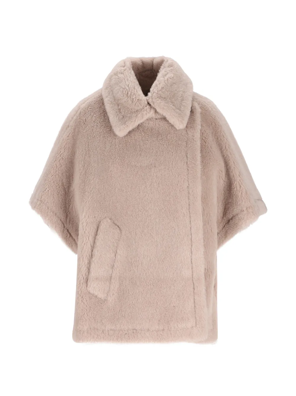 Max Mara Teddy jas met korte mouwen Beige