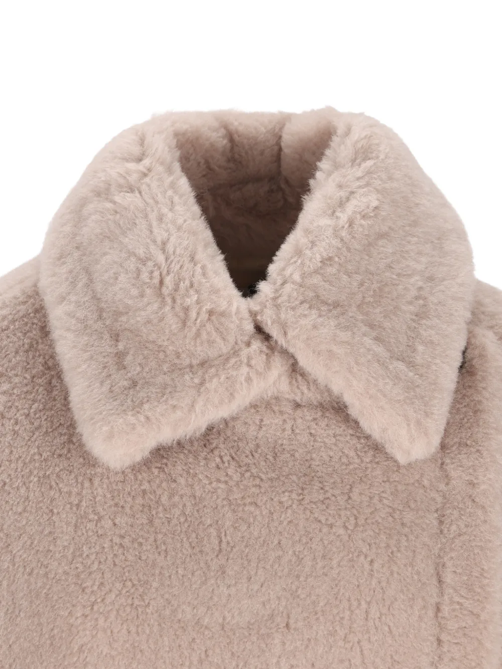 Max Mara Teddy jas met korte mouwen Beige
