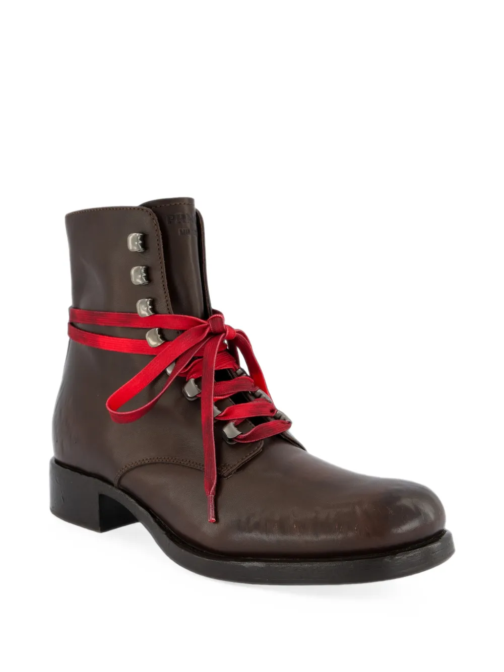 Prada lace-up leather ankle boots Bruin