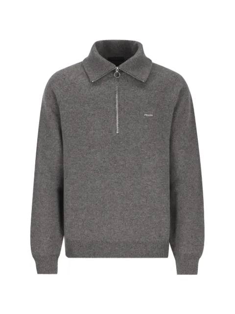 Prada wool and cashmere polo sweater
