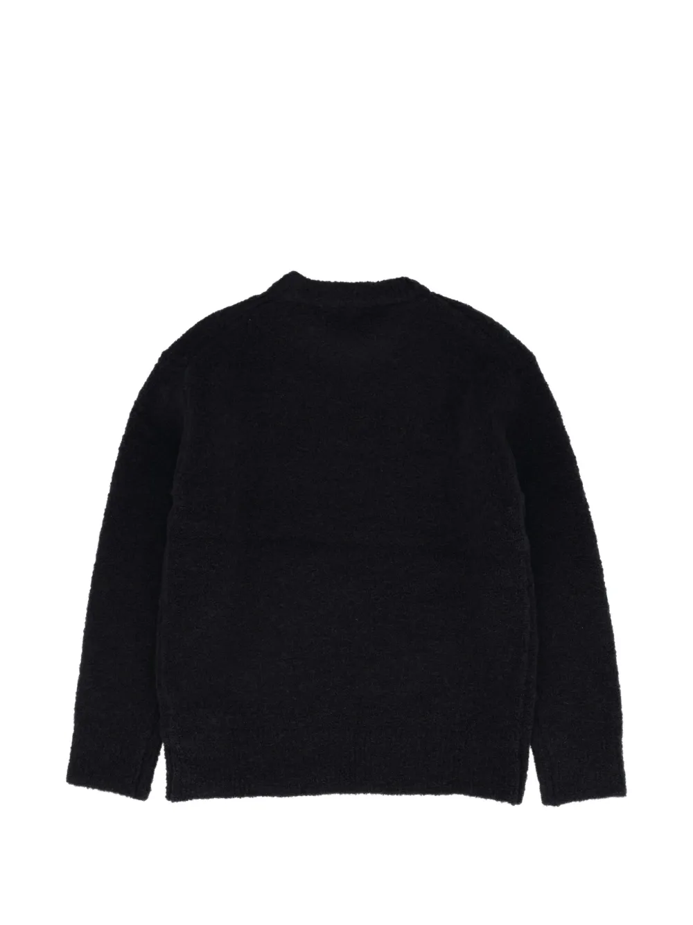 Paolo Pecora Kids crew-neck bouclé sweater Blauw