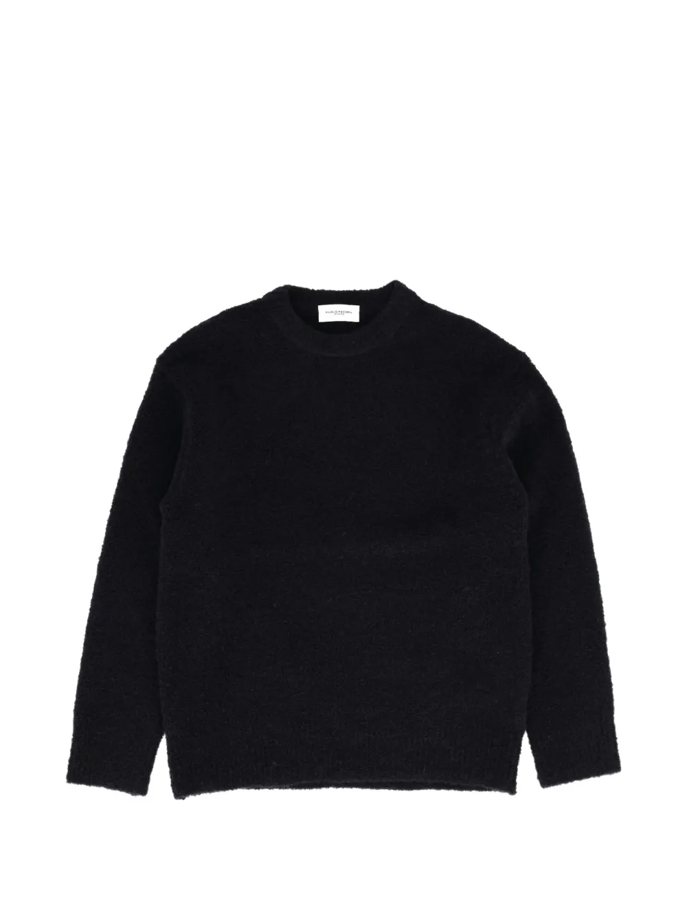 Paolo Pecora Kids crew-neck bouclé sweater Blauw