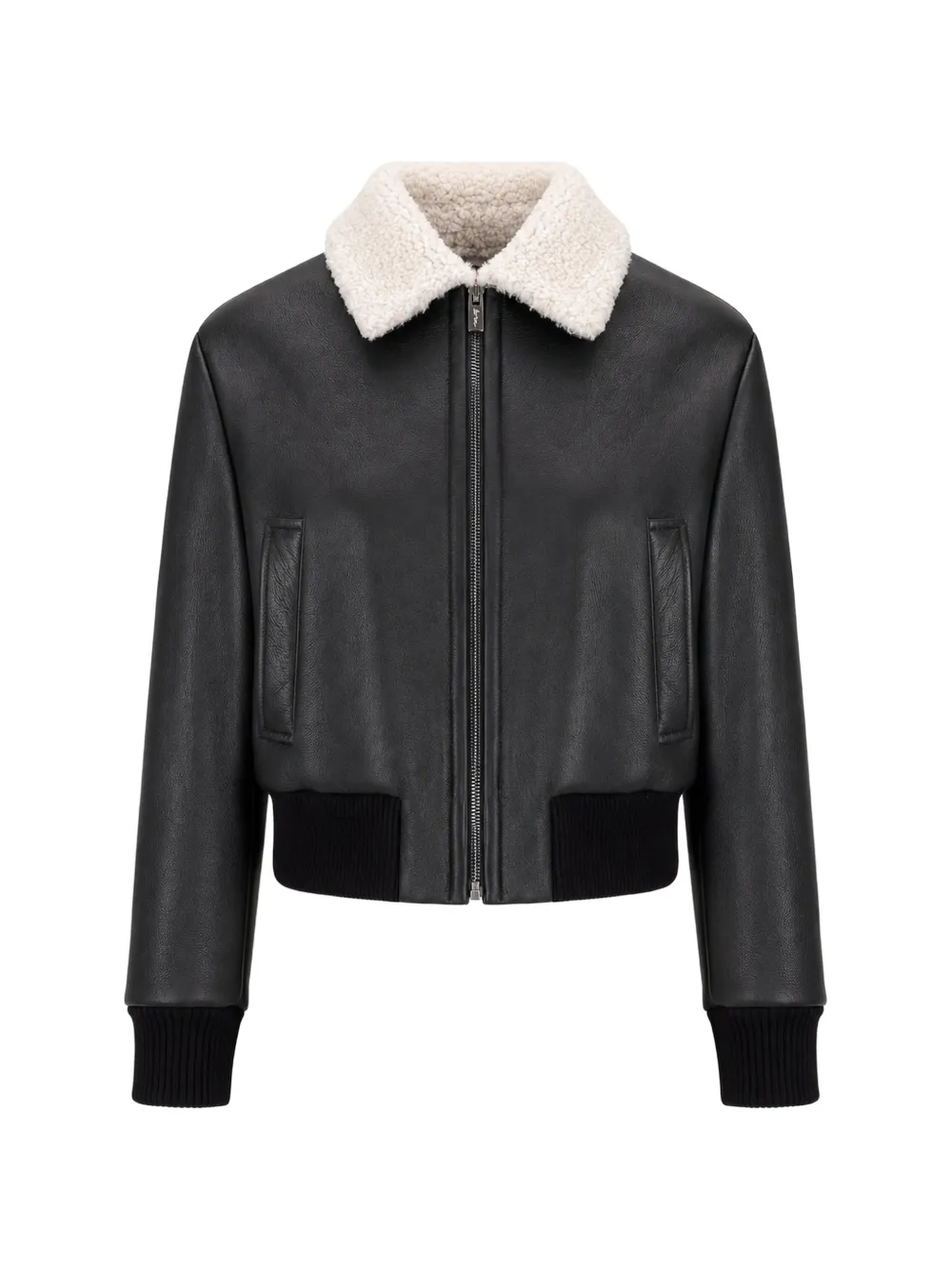 La-Rose shearling-collar leather jacket