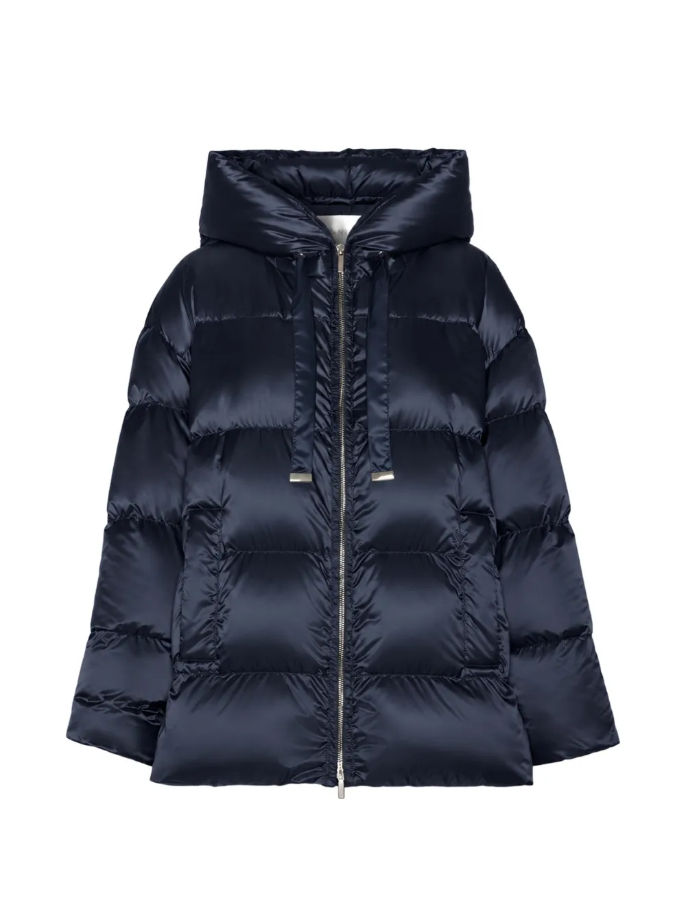 Max Mara quilted hooded jacket - Blu