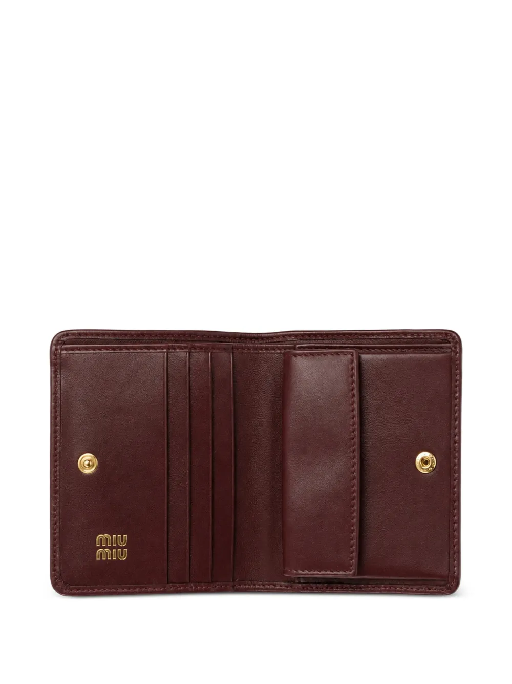 Miu Cassandre kleine leren portemonnee Rood