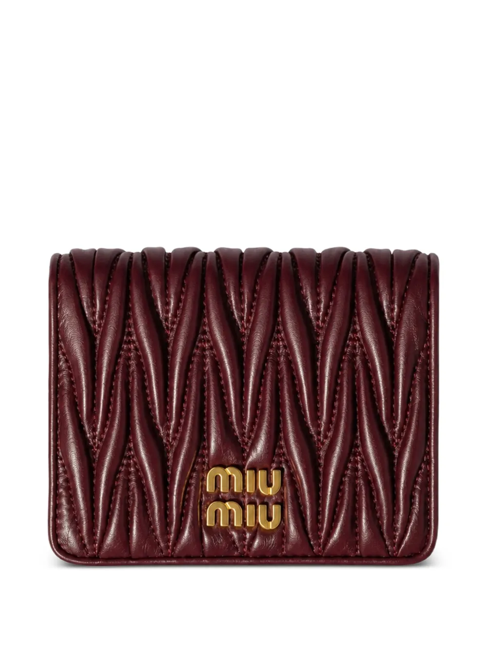 Miu Miu Portafoglio piccolo in pelle matelassé - Rosso
