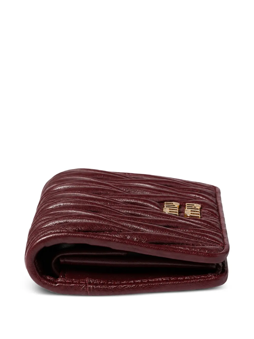 Miu Cassandre kleine leren portemonnee Rood