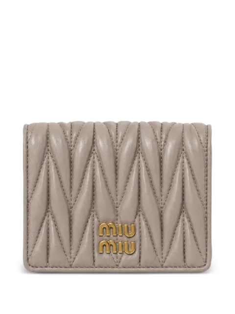 Miu Miu small matelassé nappa leather wallet