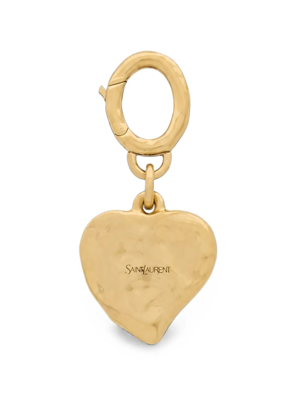 Saint Laurent Cassandre heart-pendant bag charm