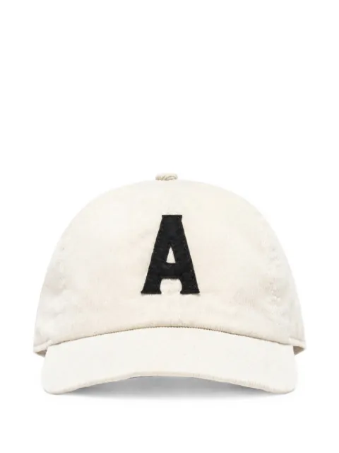 Autry logo-patch corduroy baseball cap