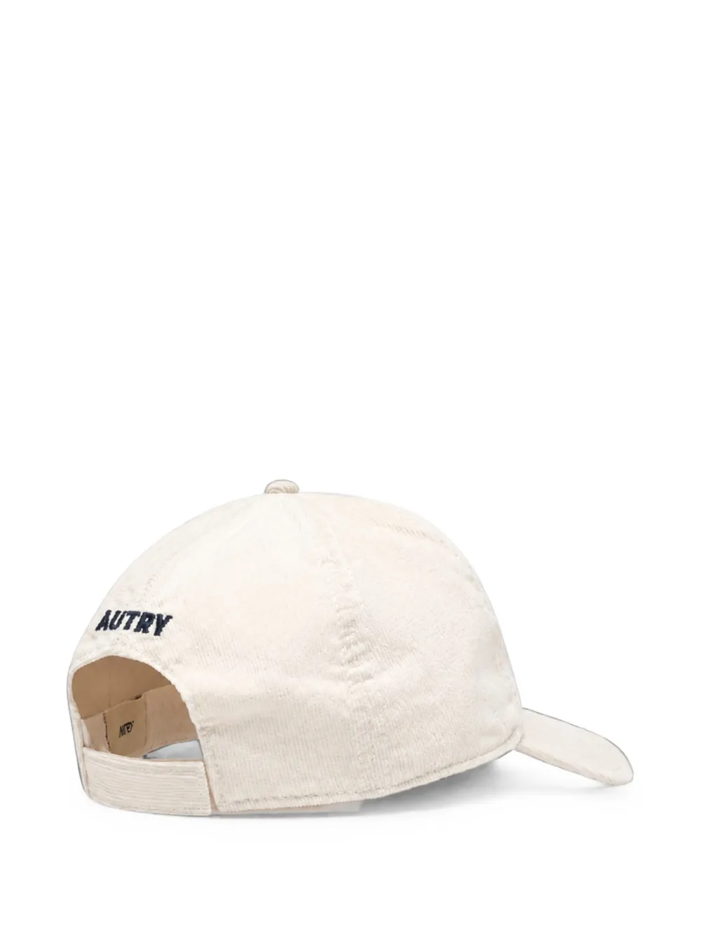 Autry ribfluwelen honkbalpet met logopatch Beige