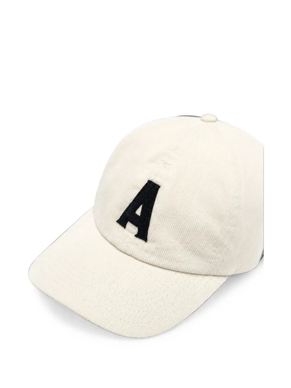 Autry ribfluwelen honkbalpet met logopatch Beige
