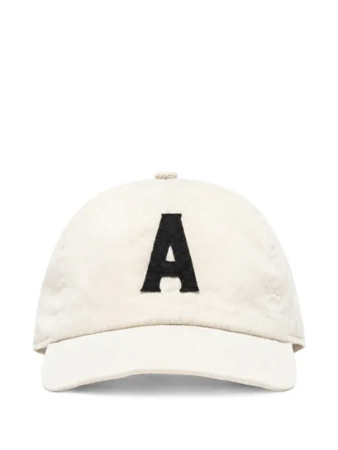 Autry logo-patch corduroy baseball cap