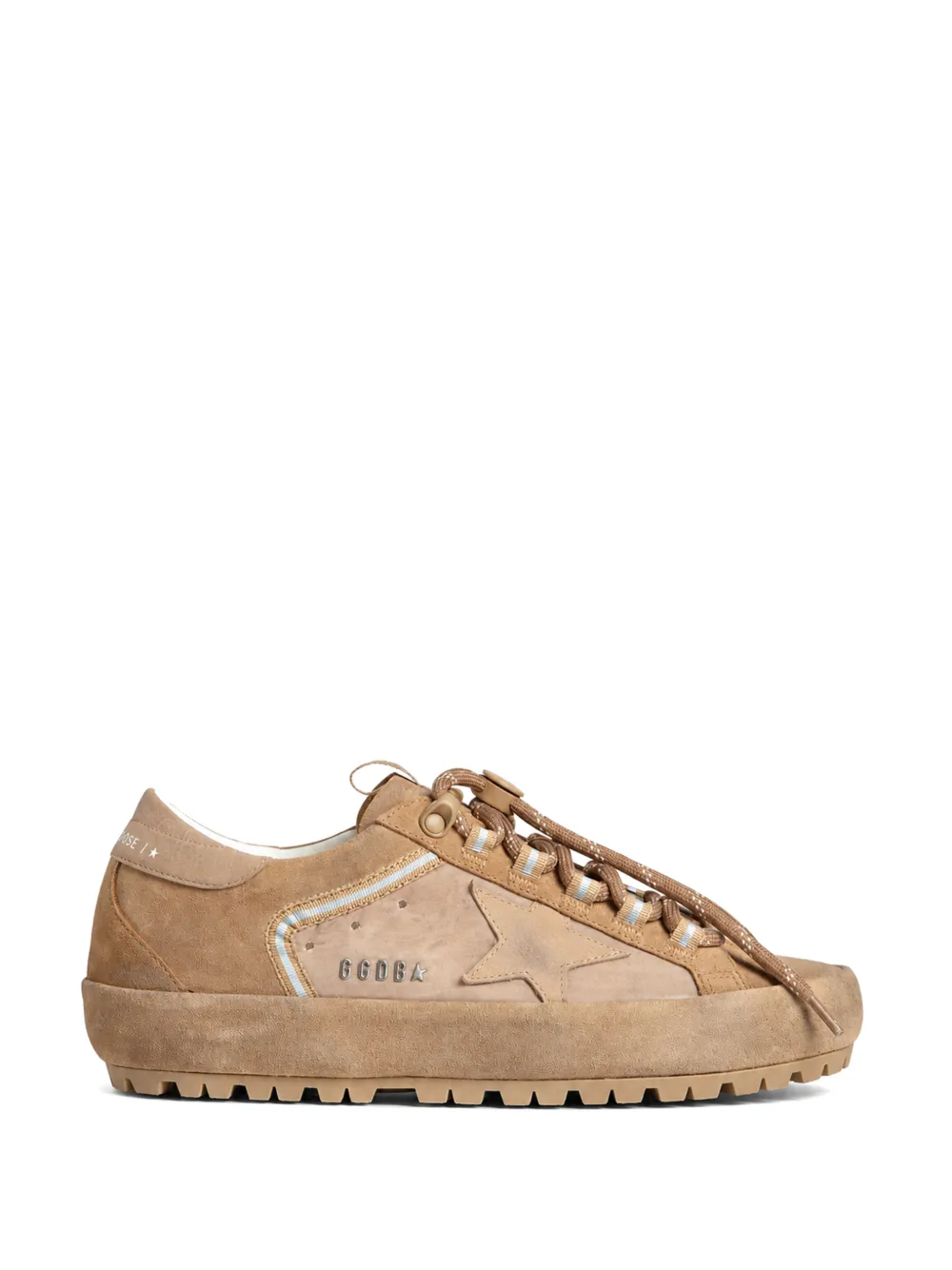 Golden Goose Super-Star Ski in Dolmias and caramel suede with marble nubuck star and heel tab - women - Calf Suede/Polyamide/Cotton/Polyester/She...