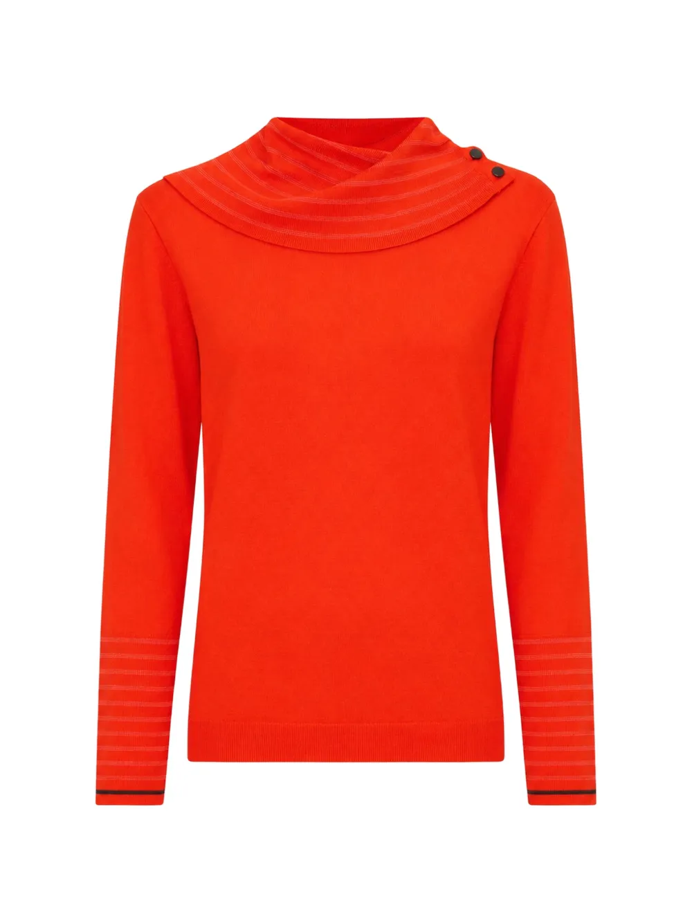 Paul Smith button-detail striped-trim sweater Oranje