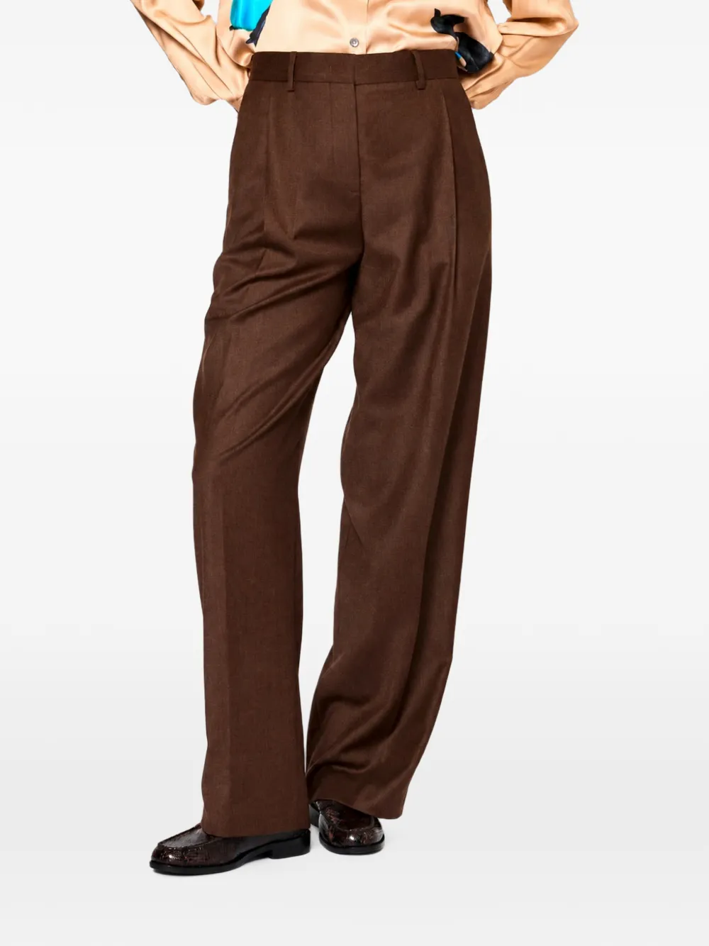 Paul Smith pleated wide-leg trousers Bruin