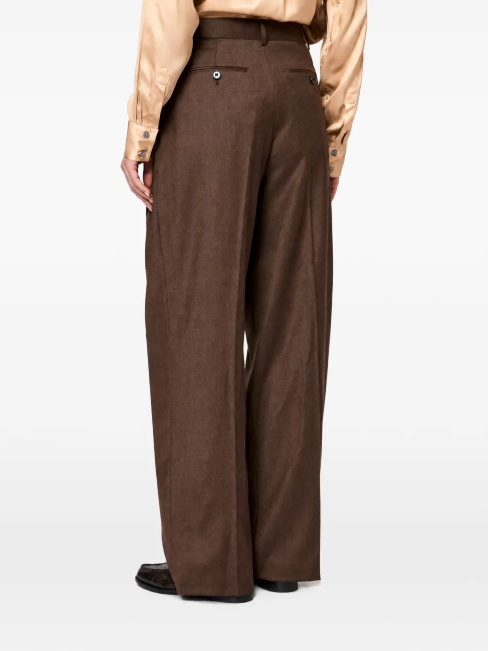 Paul Smith pleated wide-leg trousers Bruin