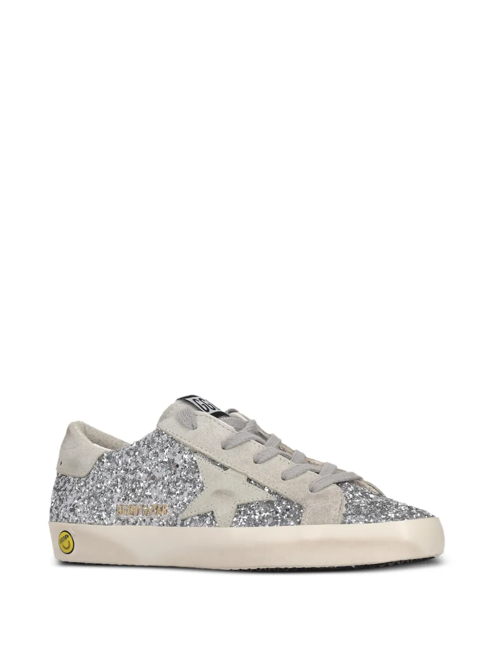 Golden Goose Kids Super-Star Sneakers mit Glitter-Optik - Silber