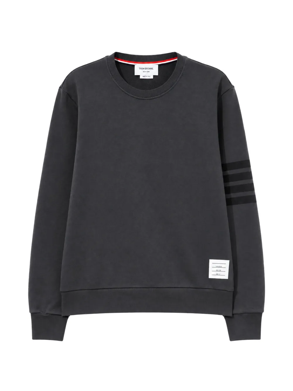 Thom Browne 4-bar Loopback Cotton Sweatshirt In Grey
