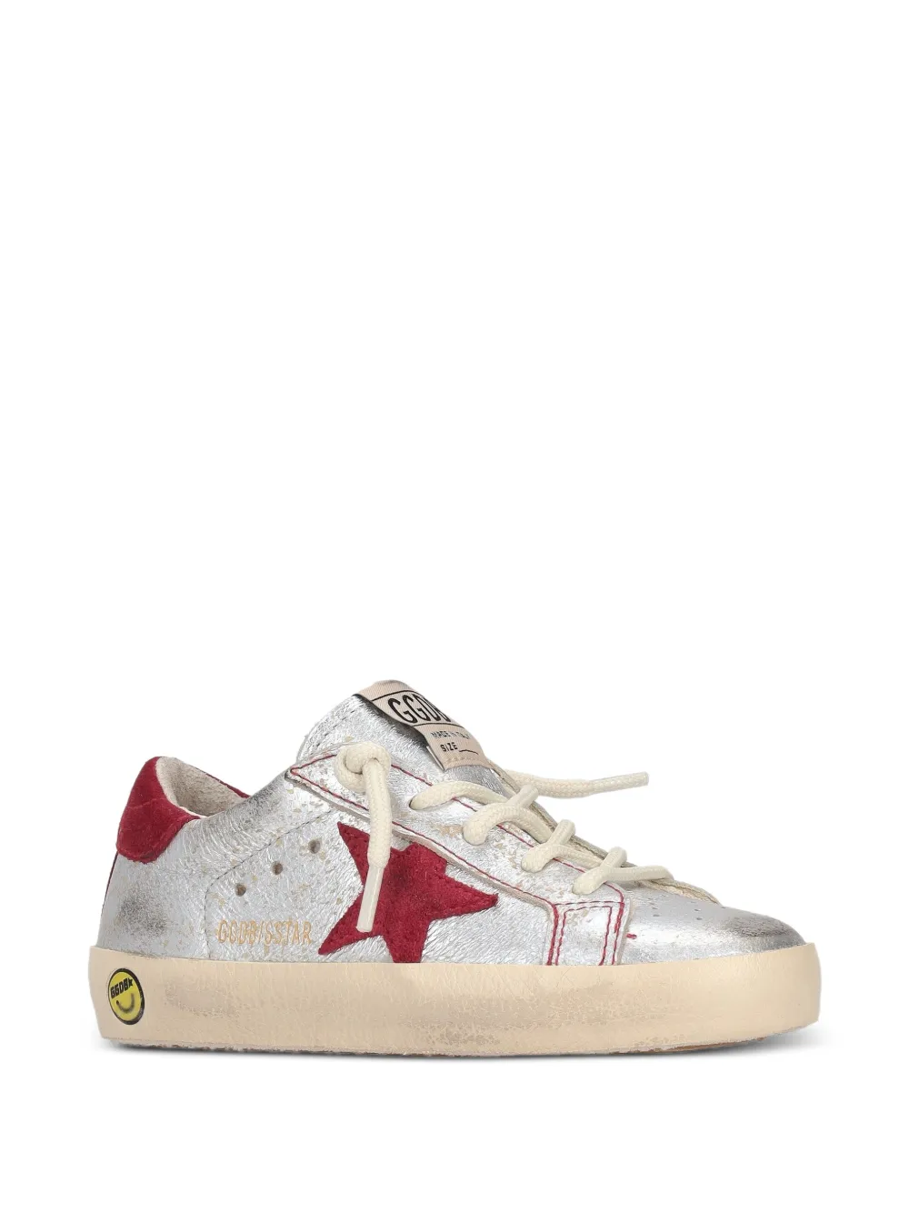 Golden Goose Kids Laminierte Super-Star Sneakers - Silber