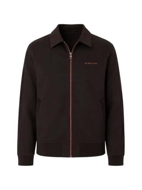 Paul Smith corduroy-trim zip-up jacket
