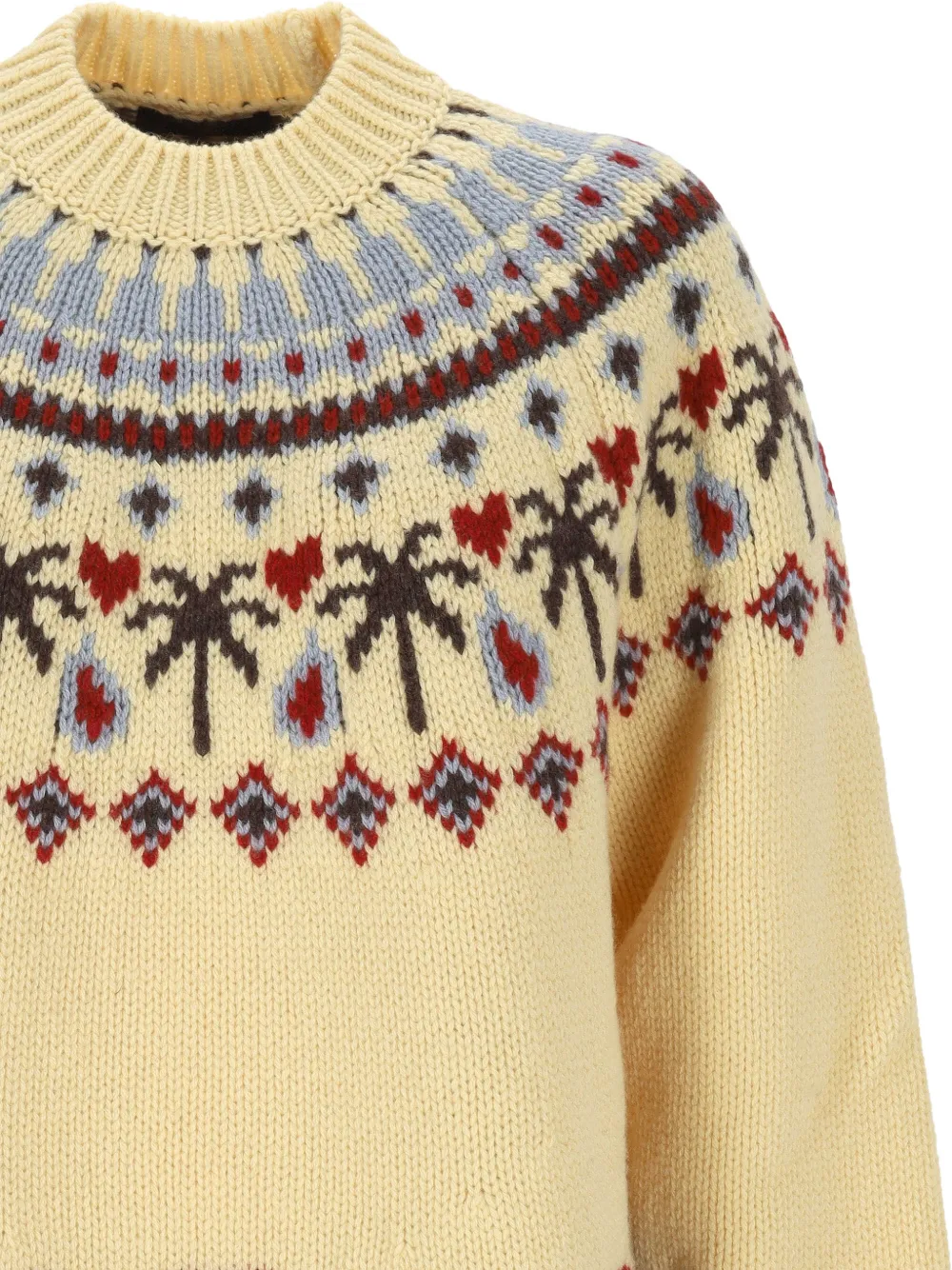 Alanui Sweet Winter wollen intarsiatrui Beige