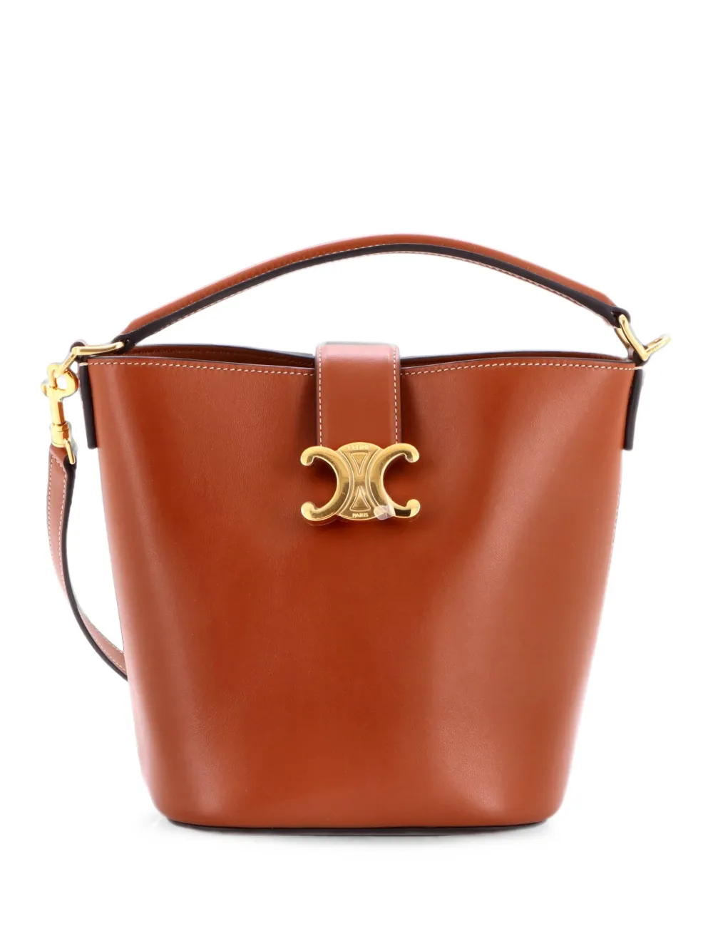 Celine Pre-Owned Louise Bag Leather Small bucket bag - Marrone