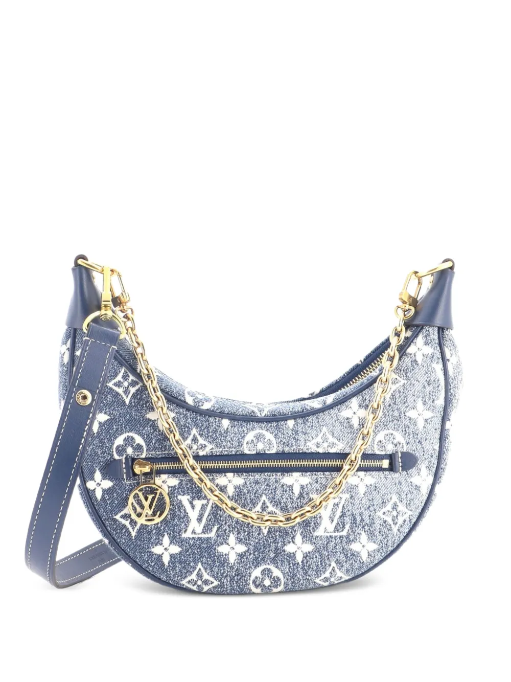 Louis Vuitton Pre-Owned sac à main Loop Handbag à motif monogrammé en jacquard - Bleu