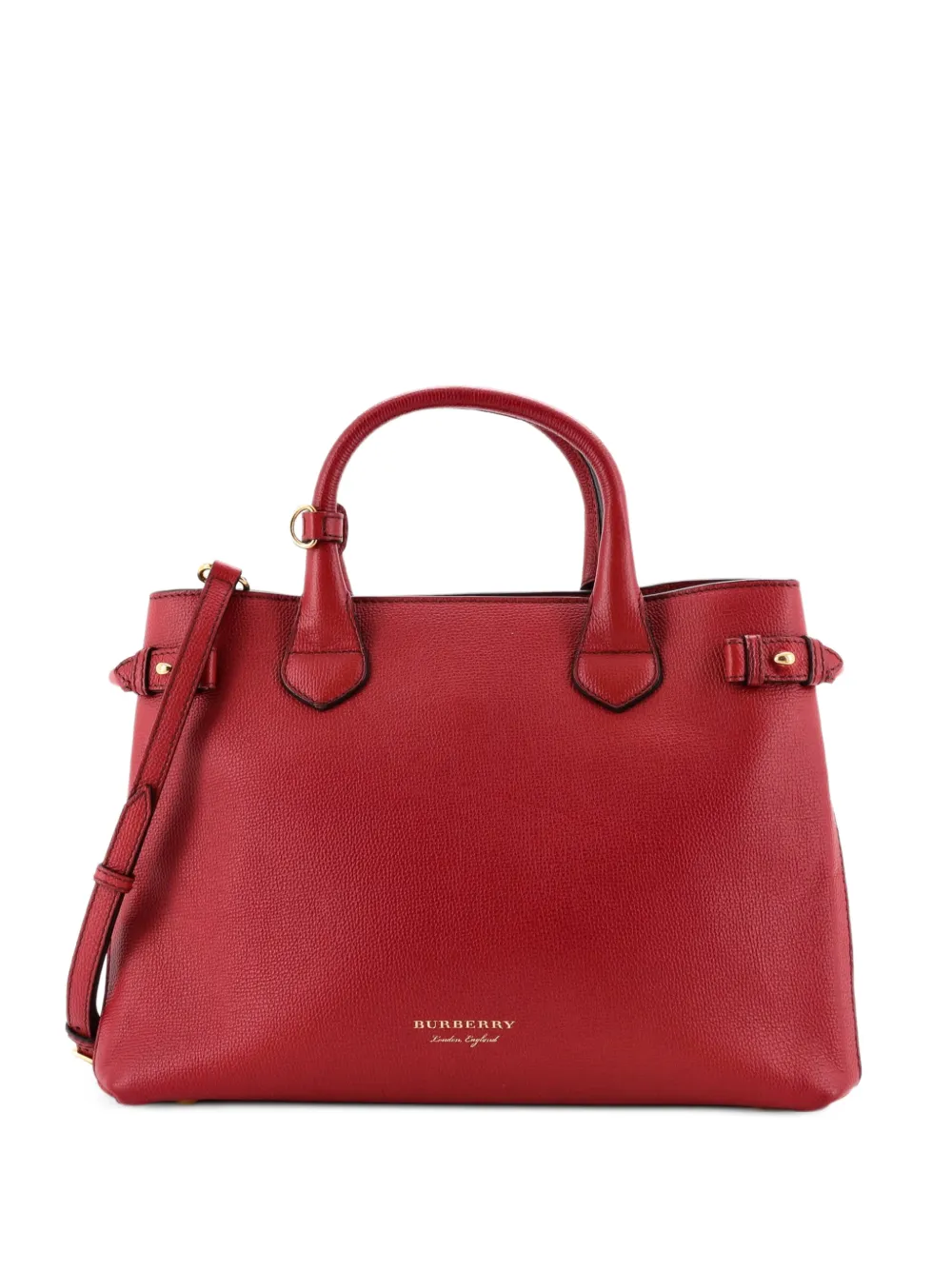 Burberry Pre-Owned Banner Tote Leather and House Check Canvas Medium satchel - Braun
