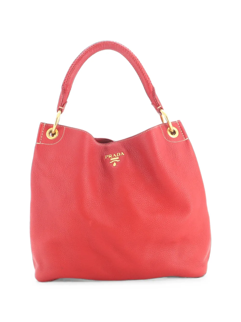 Prada Pre-Owned Rolled Vitello Daino Large hobo bag - Rosso
