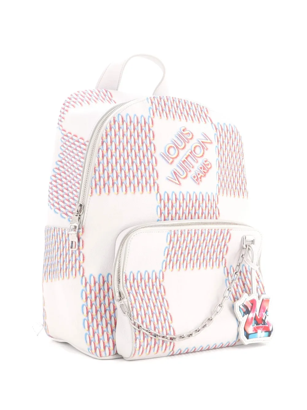 Louis Vuitton Pre-Owned Racer Limited Edition Damier Spray Leather backpack - Bianco