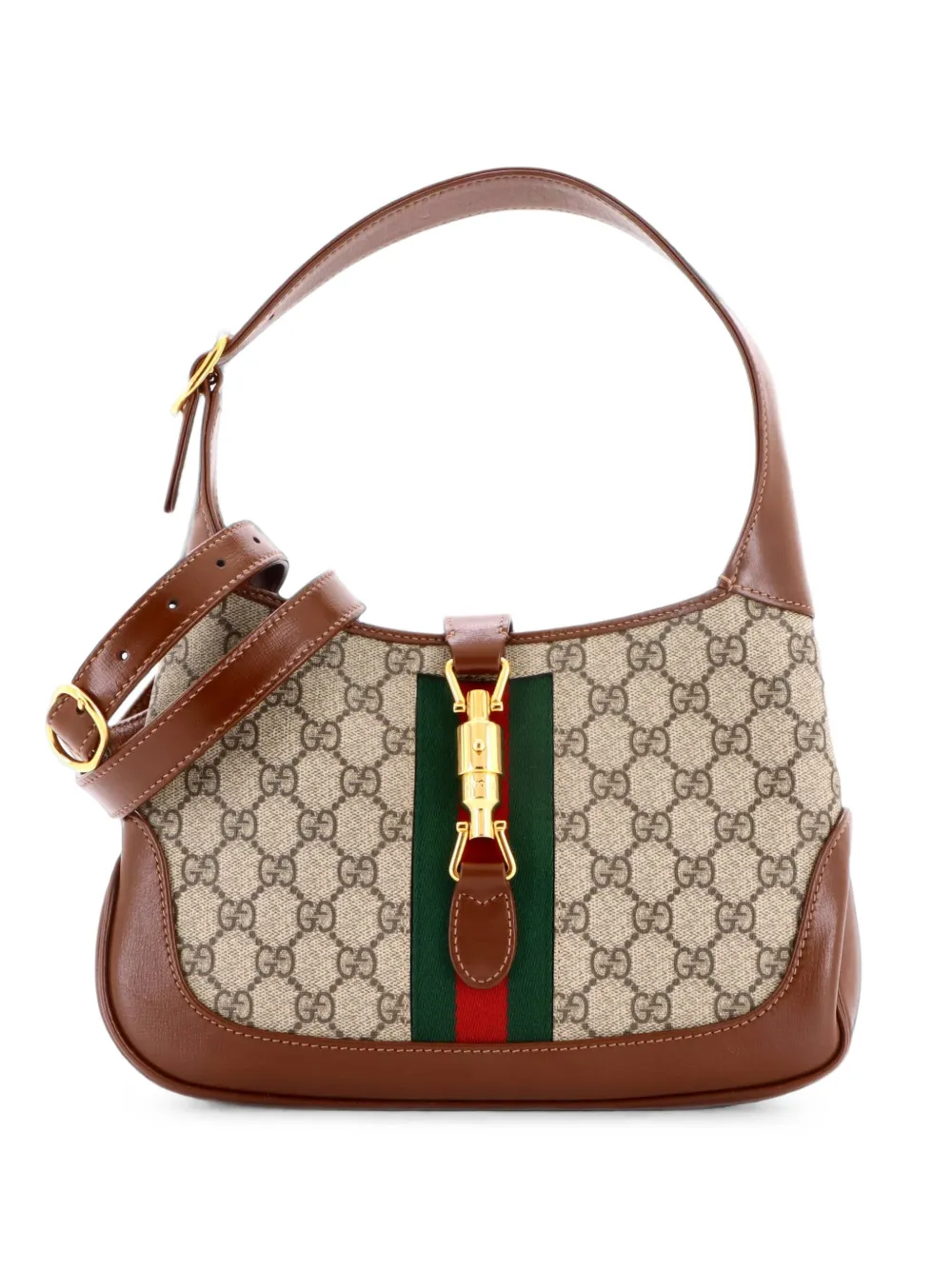 Gucci Pre-Owned Jackie 1961 GG Coated Canvas Small hobo bag - Marrone