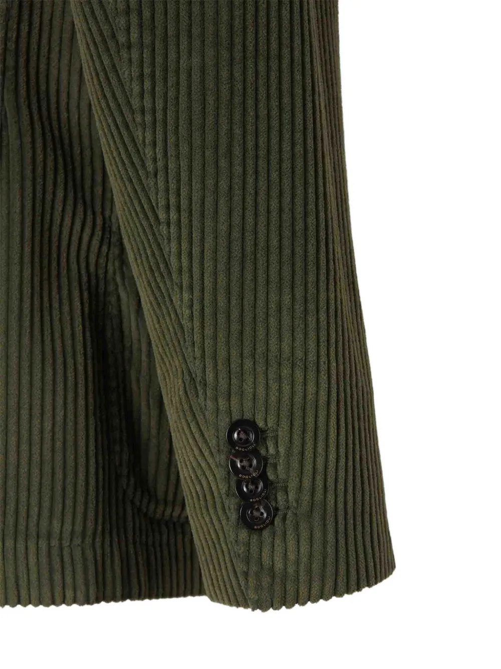 Boglioli Ribfluwelen blazer met enkele rij knopen Groen
