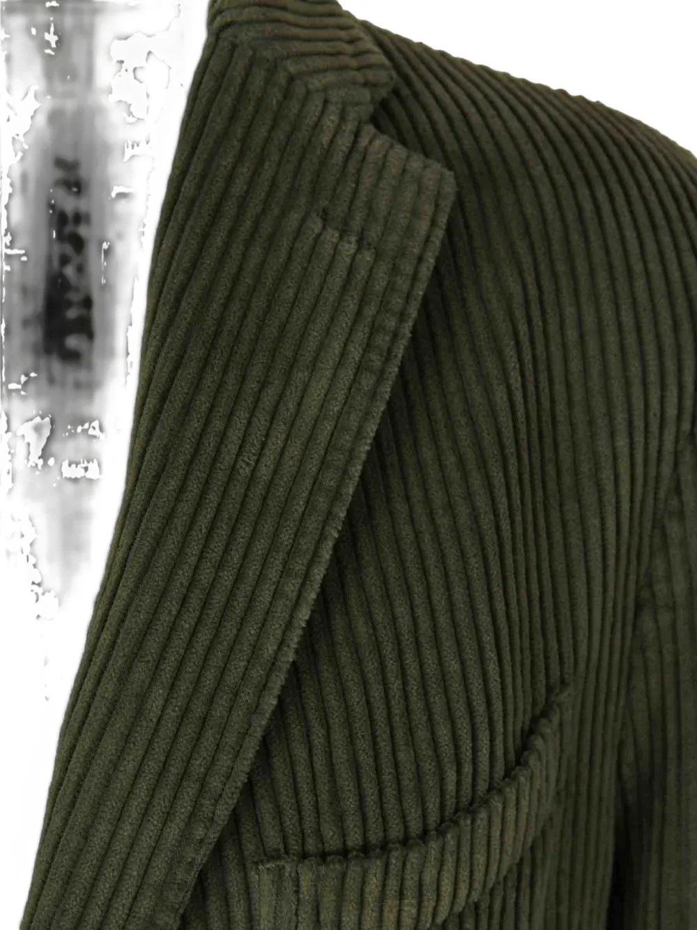 Boglioli Ribfluwelen blazer met enkele rij knopen Groen