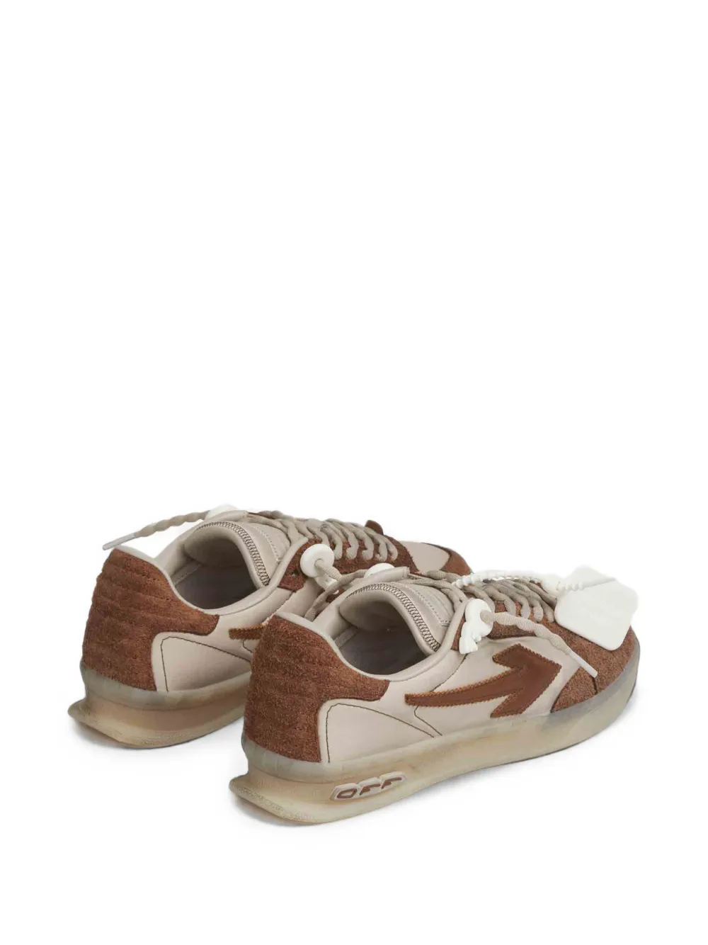 Off-White Arrows-patch panelled sneakers Beige
