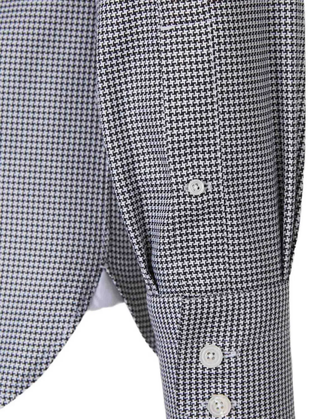 TOM FORD Overhemd met pied-de-poule print Zwart