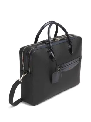 Brunello Cucinelli logo-stamp Leather Briefcase | Brown | FARFETCH