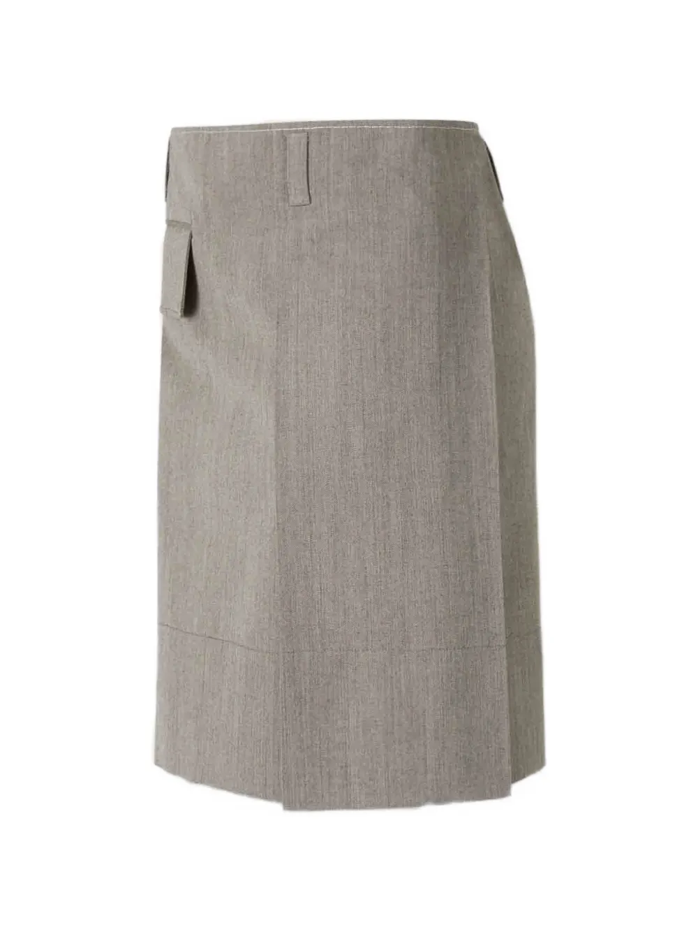 Marni flap-pocket midi skirt - Grigio