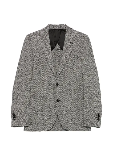Lardini Iconic herringbone-pattern blazer