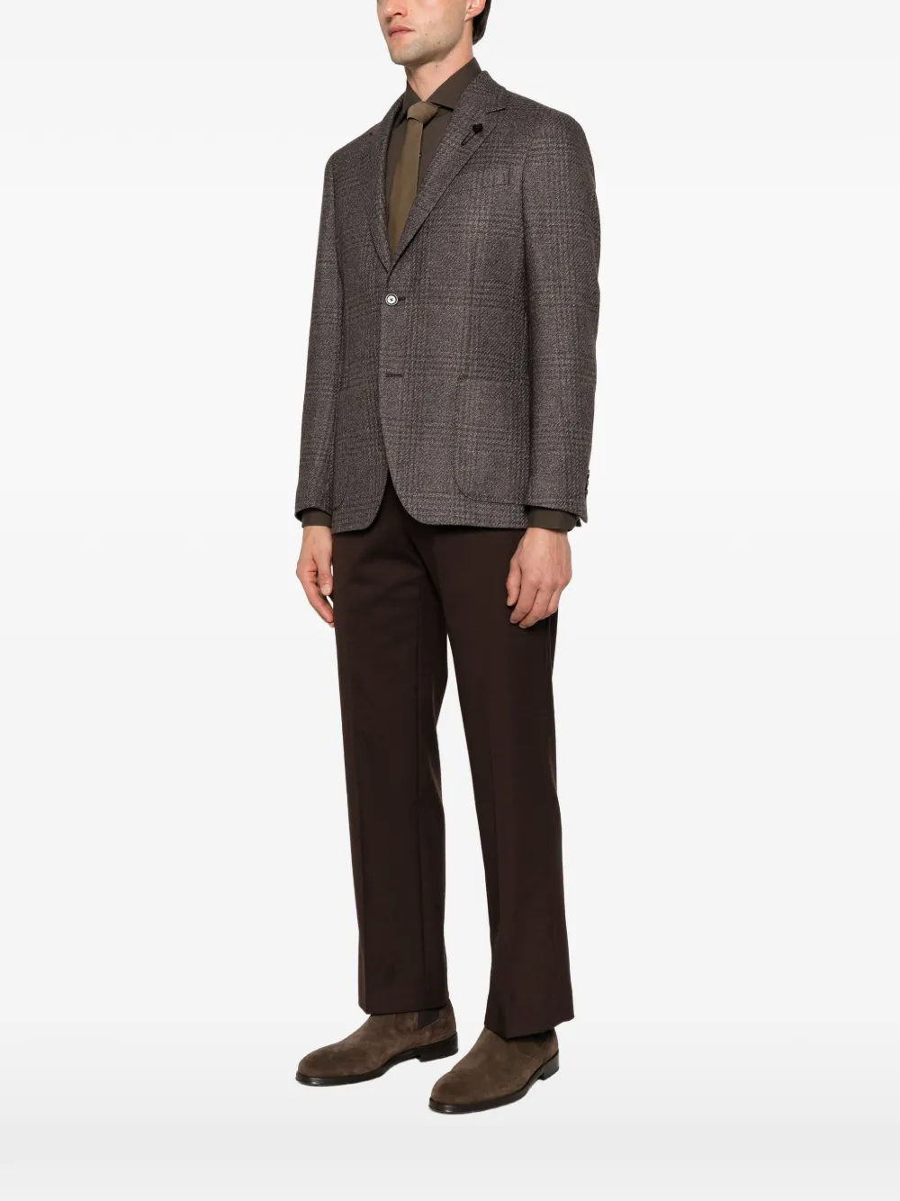 Lardini Geruite blazer Bruin