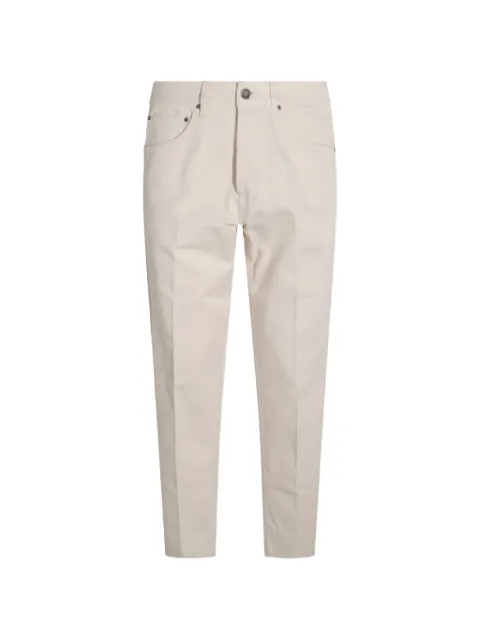 Lardini pleated washed-denim jeans