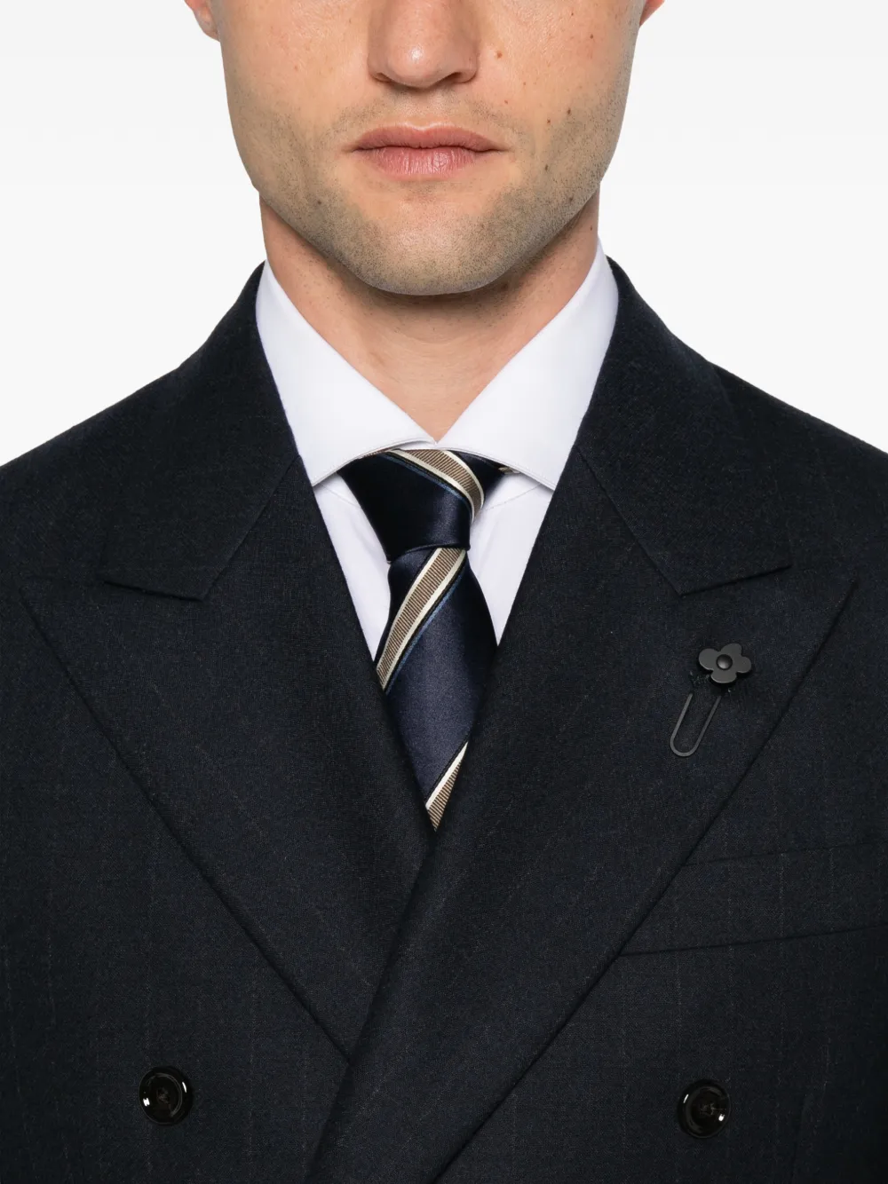 Lardini Feeling pak met dubbele rij knopen Blauw