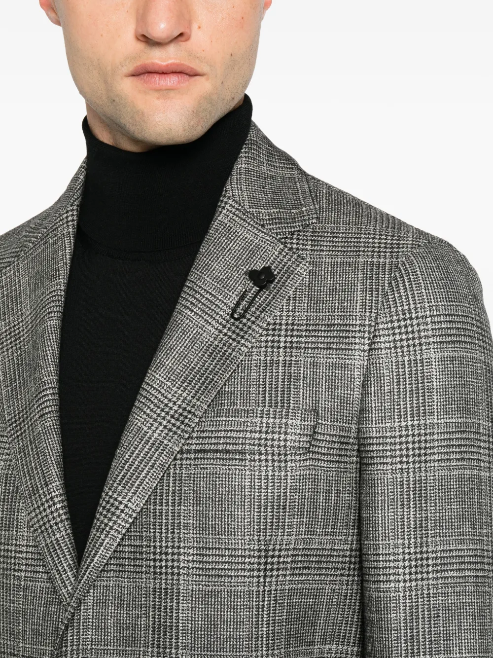 Lardini Iconic Prince of Wales blazer met knopen Grijs