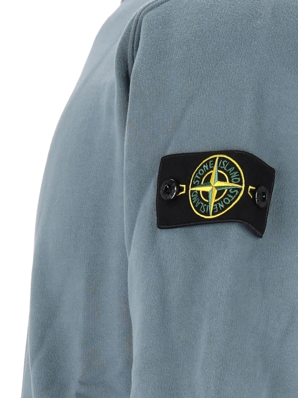 Stone Island 6100049 geborstelde katoenen-fleece sweater Blauw