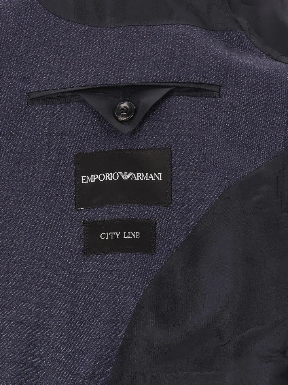 Emporio Armani City Line pak met dubbele rij knopen Blauw